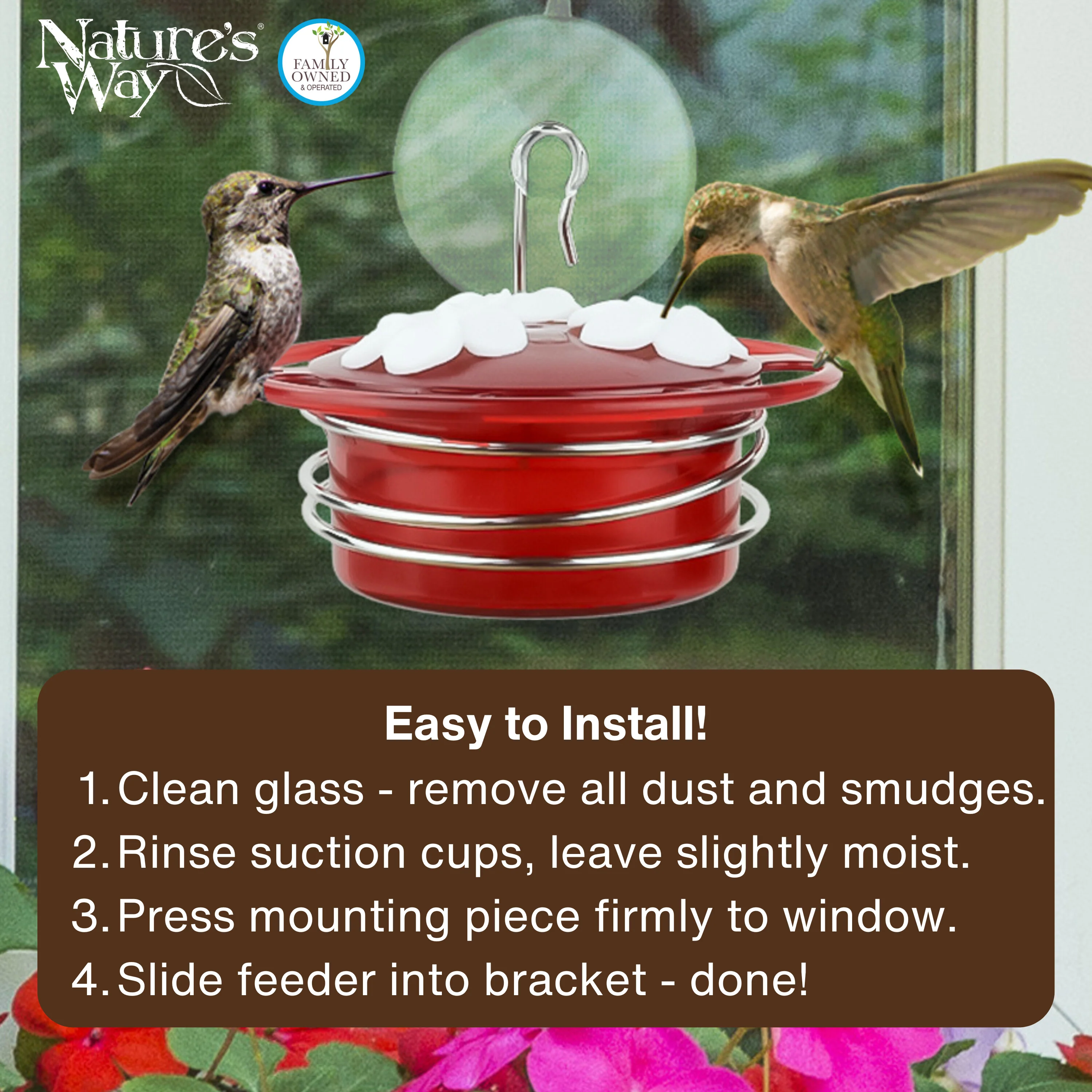 3-Pack Petite Plastic Window and Handheld Hummingbird Feeder - Image 5