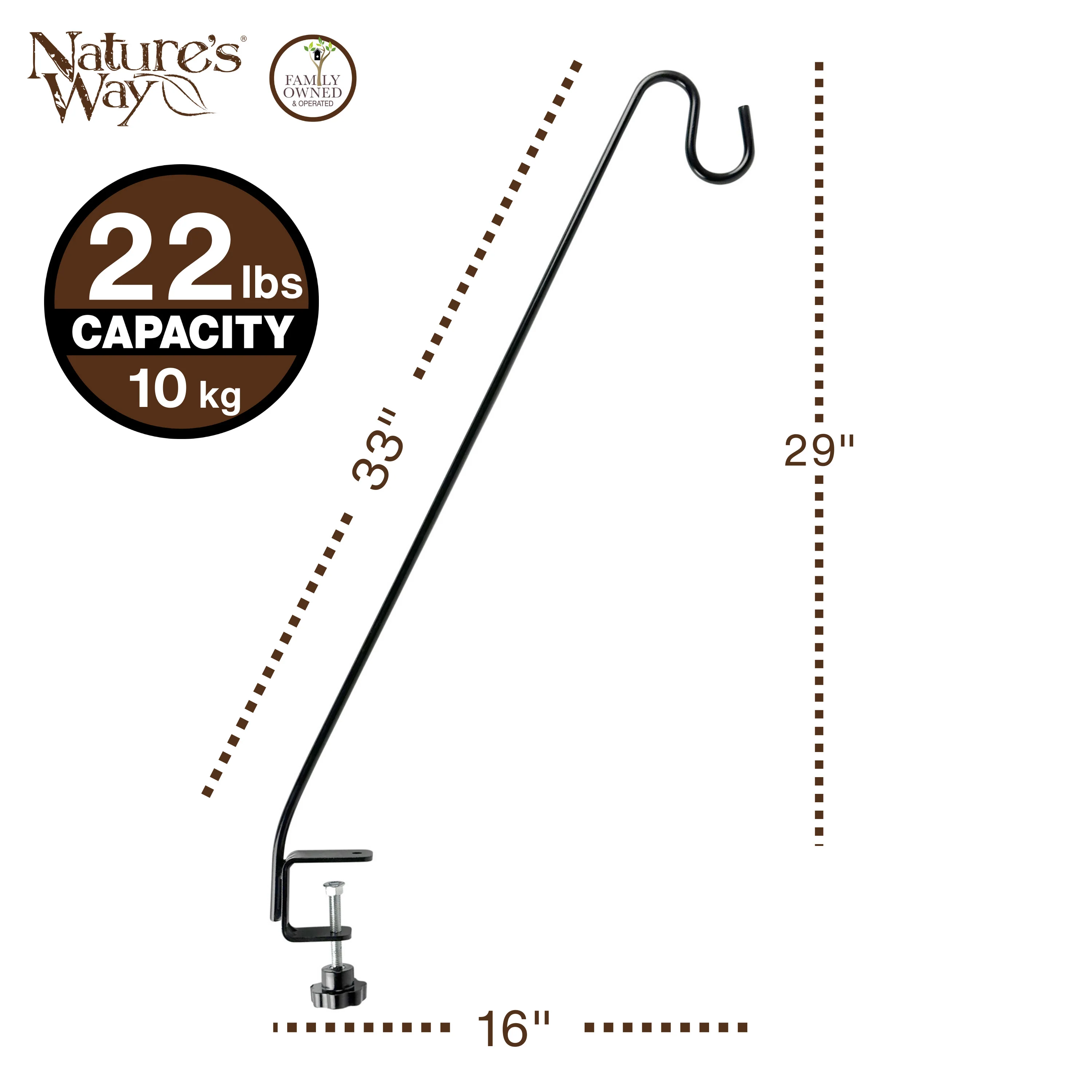 33" Adjustable Clamp-On Deck Hook - Image 2