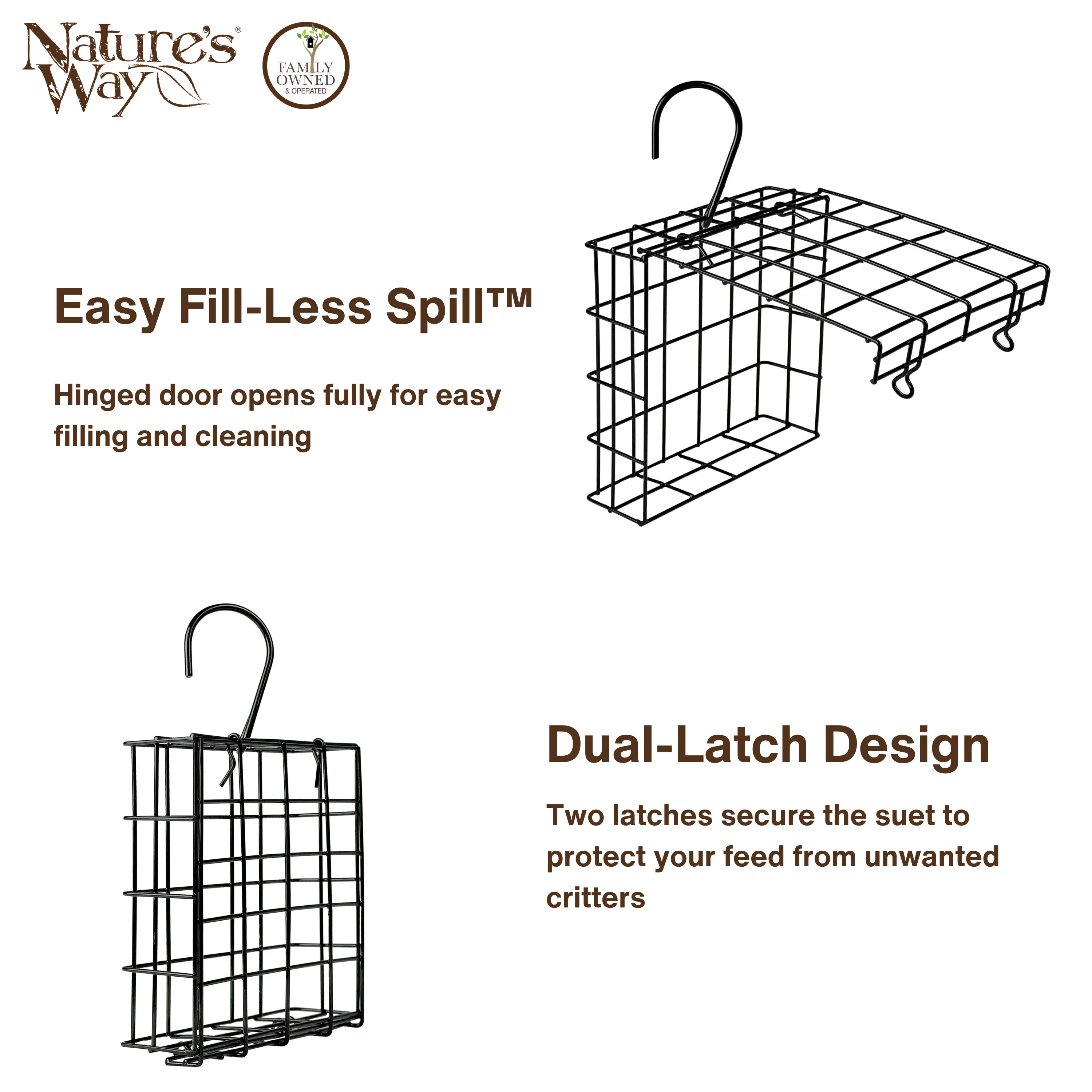 Metal Single Cake Suet Cage Bird Feeder - Single Cake - Image 4