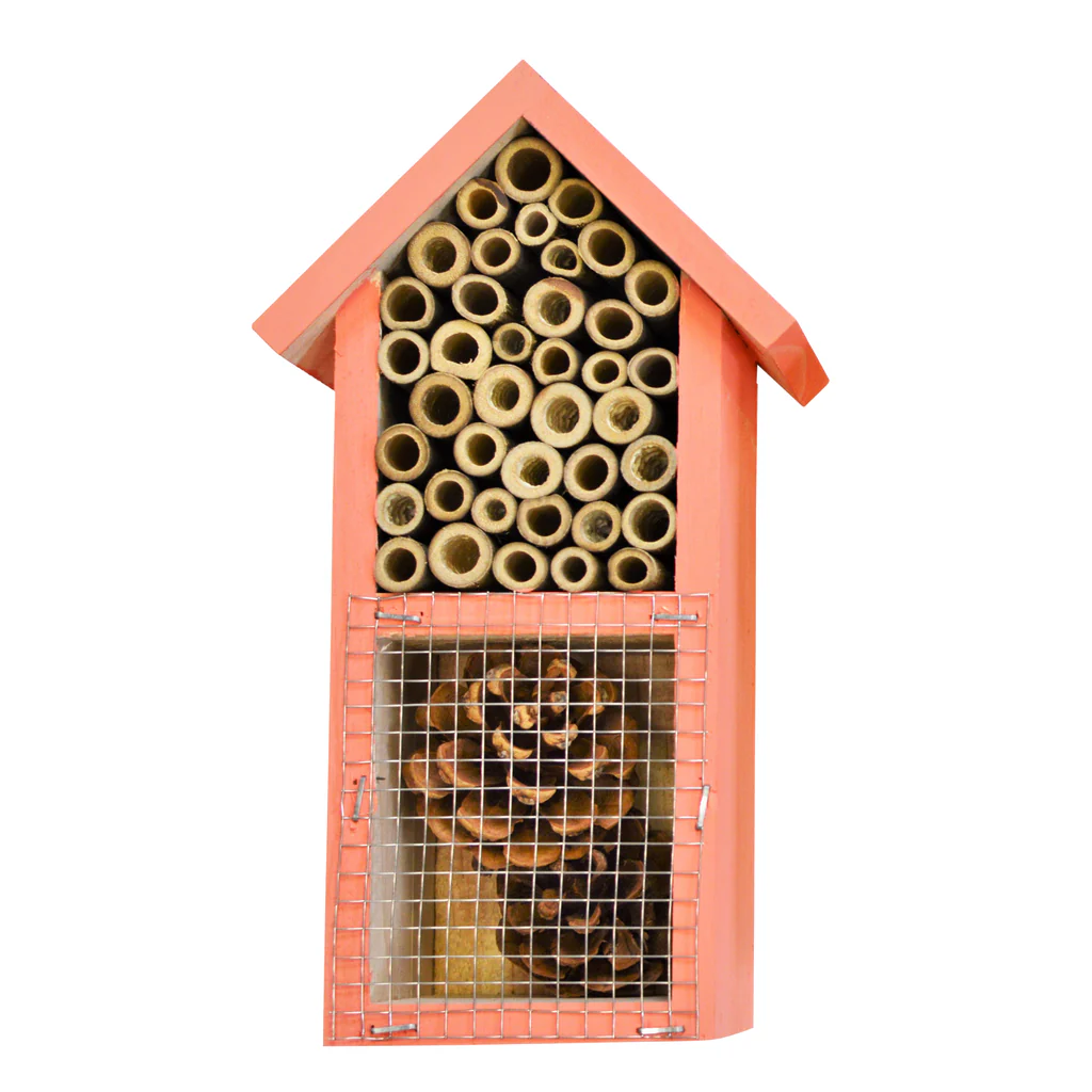 Better Gardens Dual-Chamber Beneficial Insect House - Red