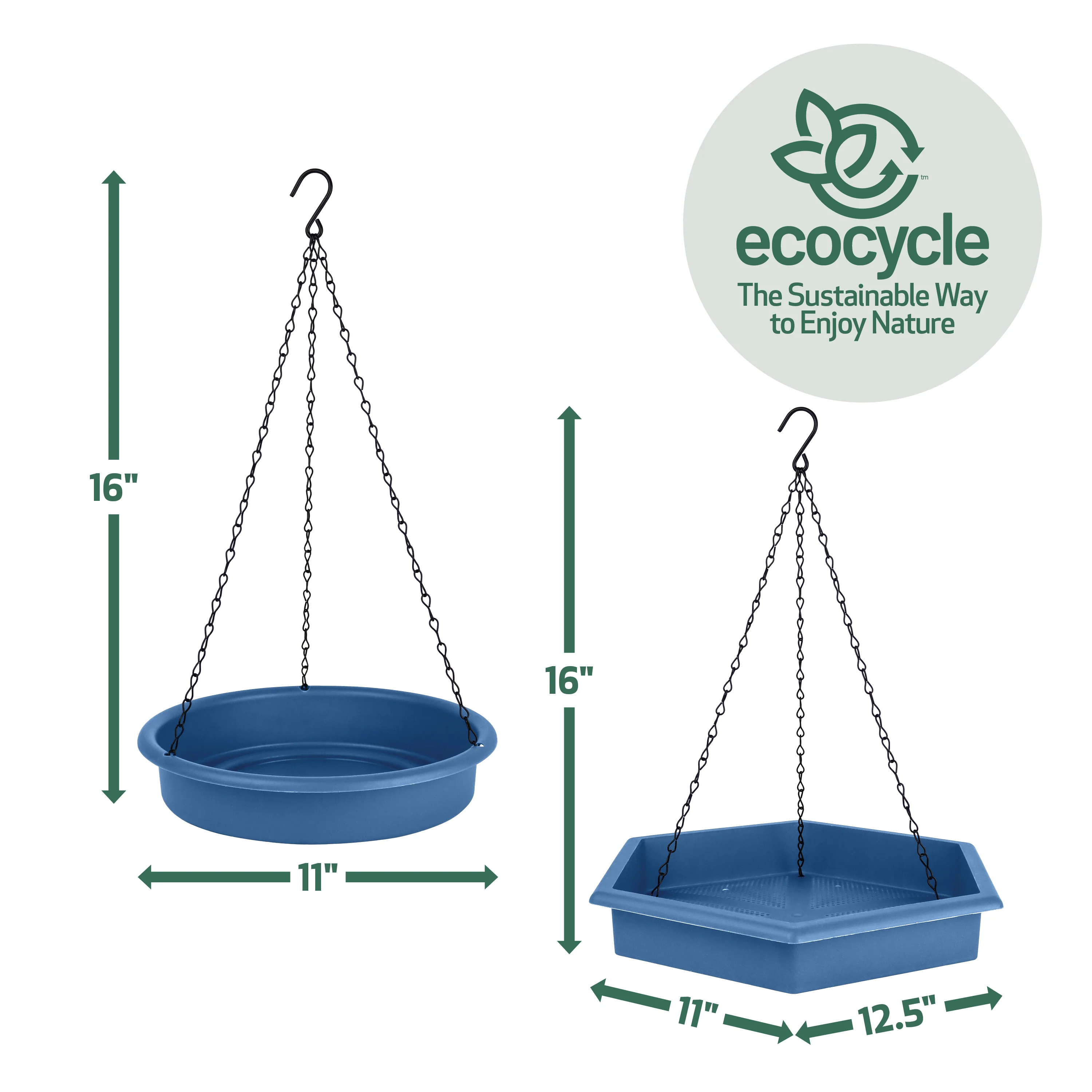 Combo Café 2-in-1 Recycled Plastic Bird Feeder and Bird Bath - Image 2
