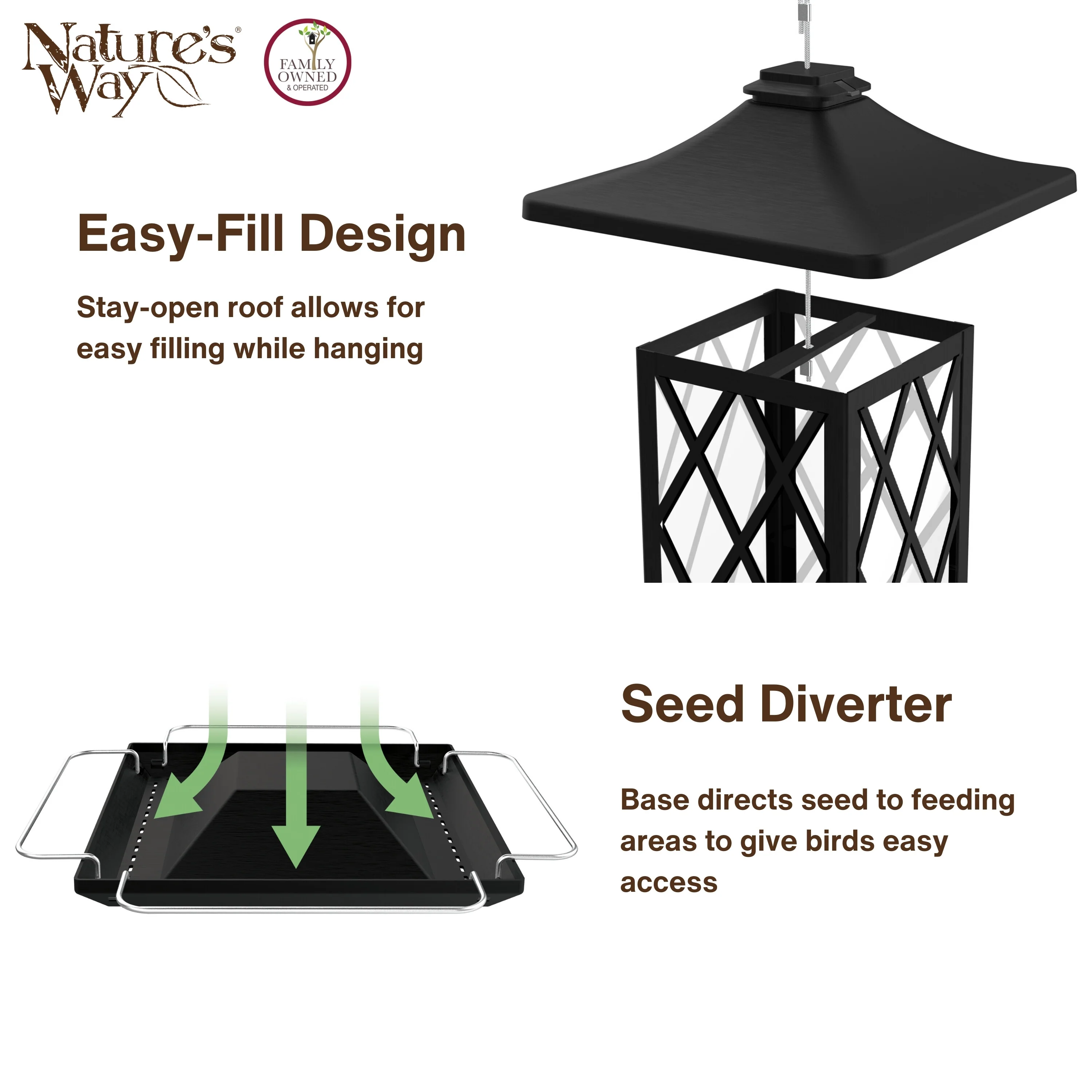Contemporary Lantern Metal Gazebo Bird Feeder - Image 4