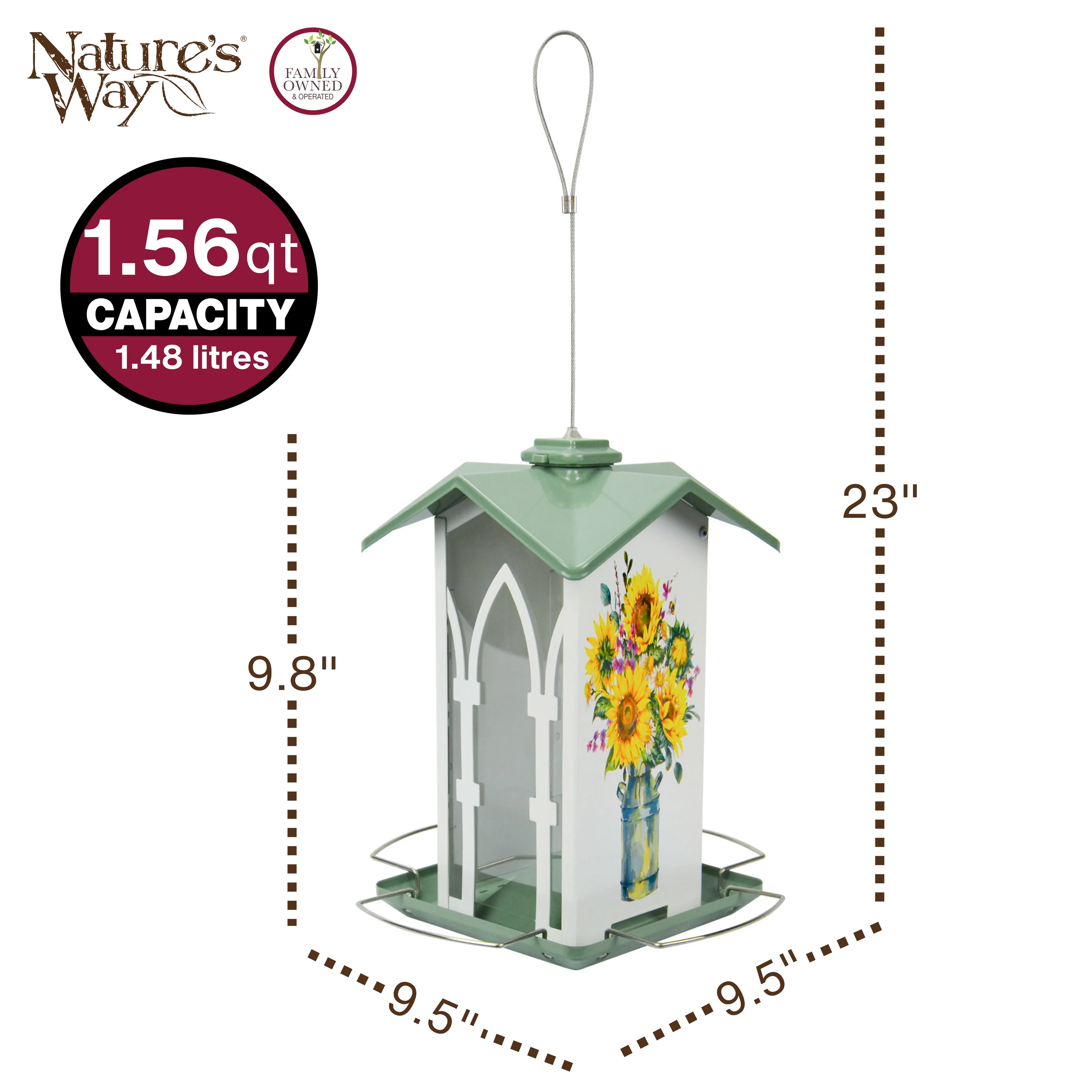 Country Cottage Metal Gazebo Bird Feeder - Image 2