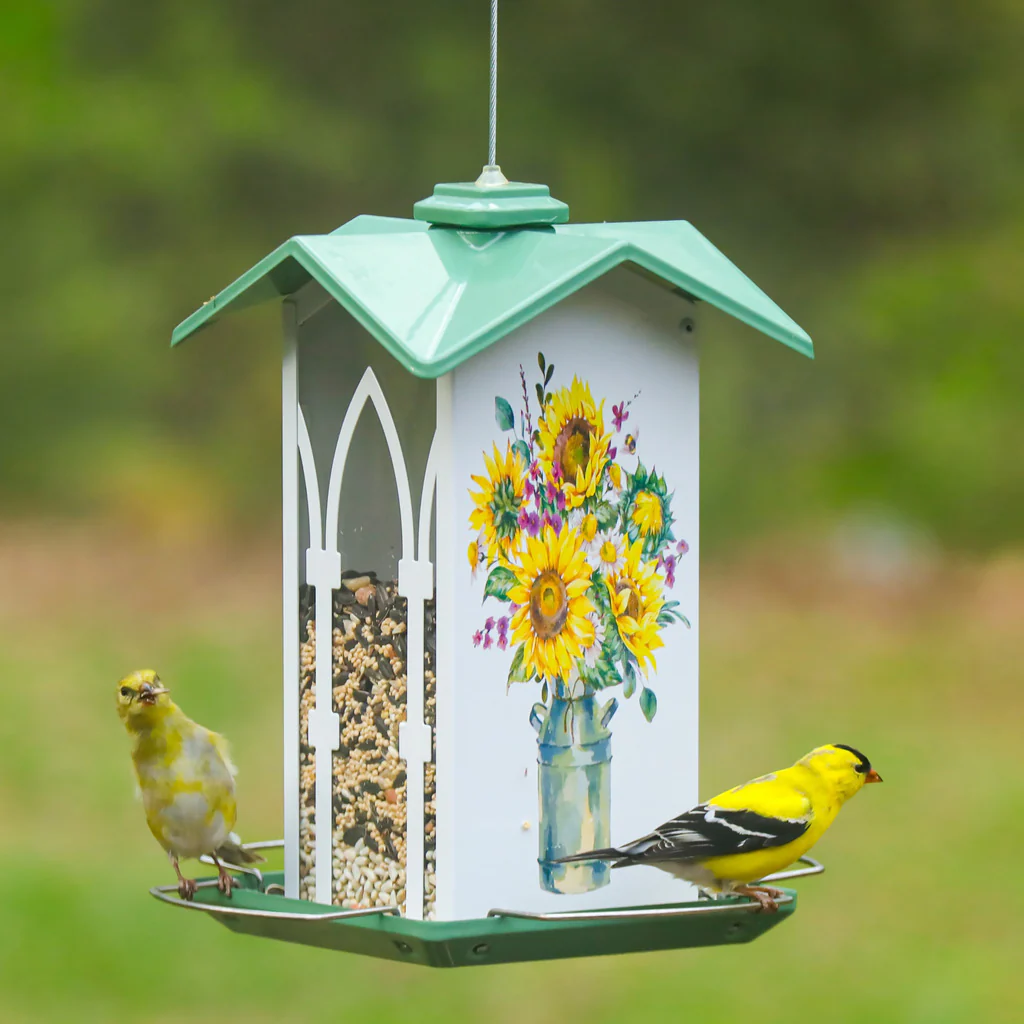 Country Cottage Metal Gazebo Bird Feeder - Image 9