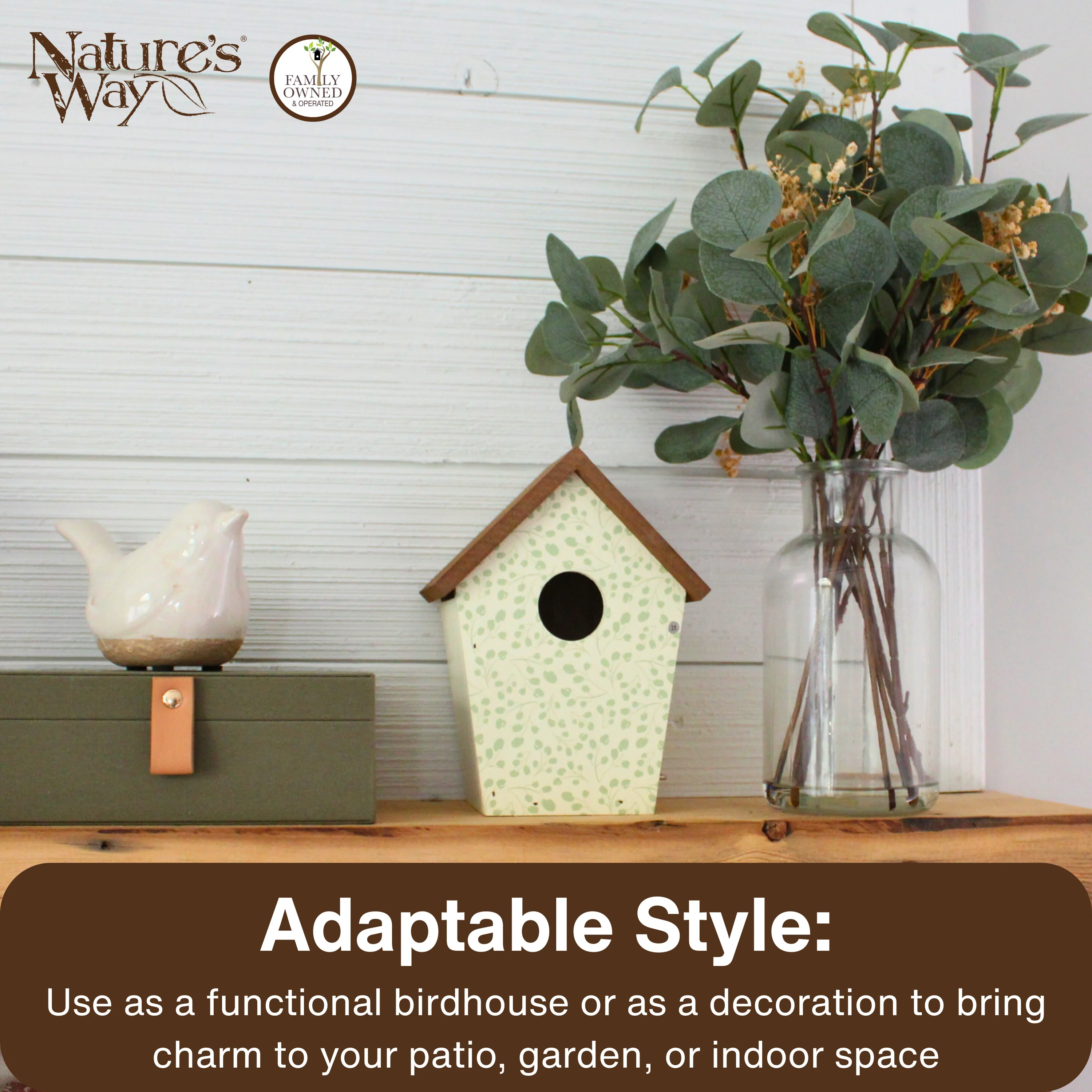 Spring Ivy Decorative Bluebird House - Image 5