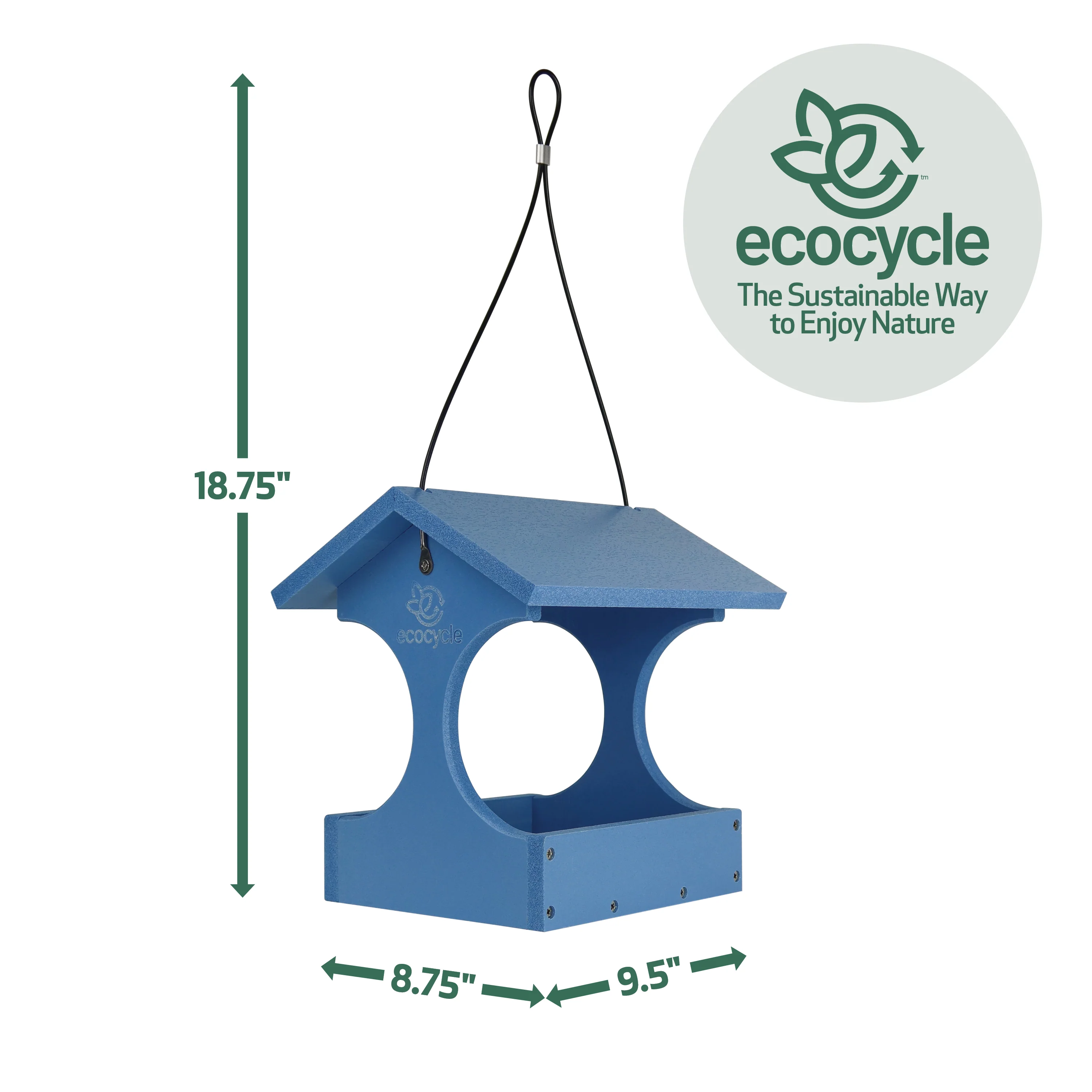 Dine-n-Dash Recycled Plastic Bird Feeder - Image 2