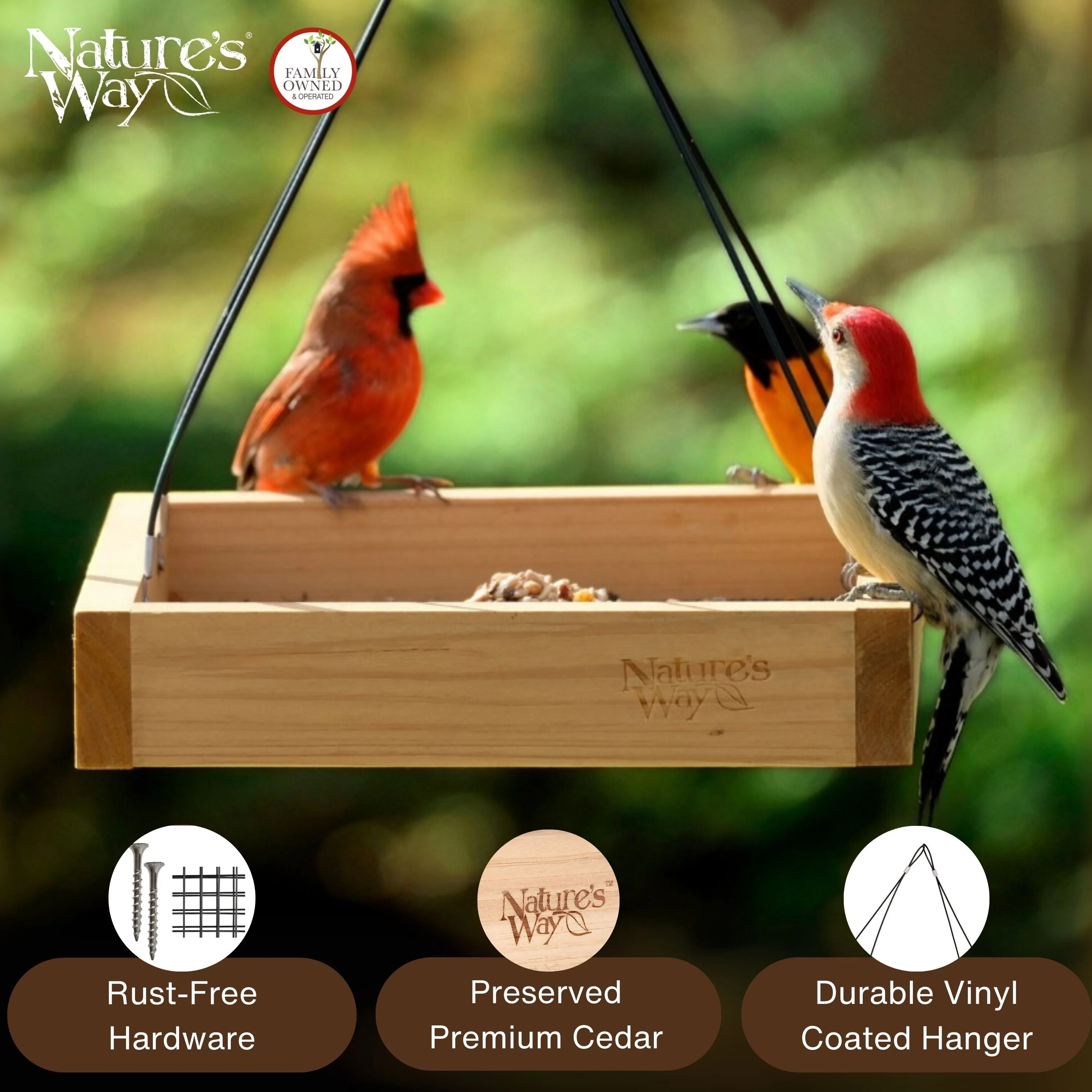 Cedar Hanging Platform Feeder - Image 3