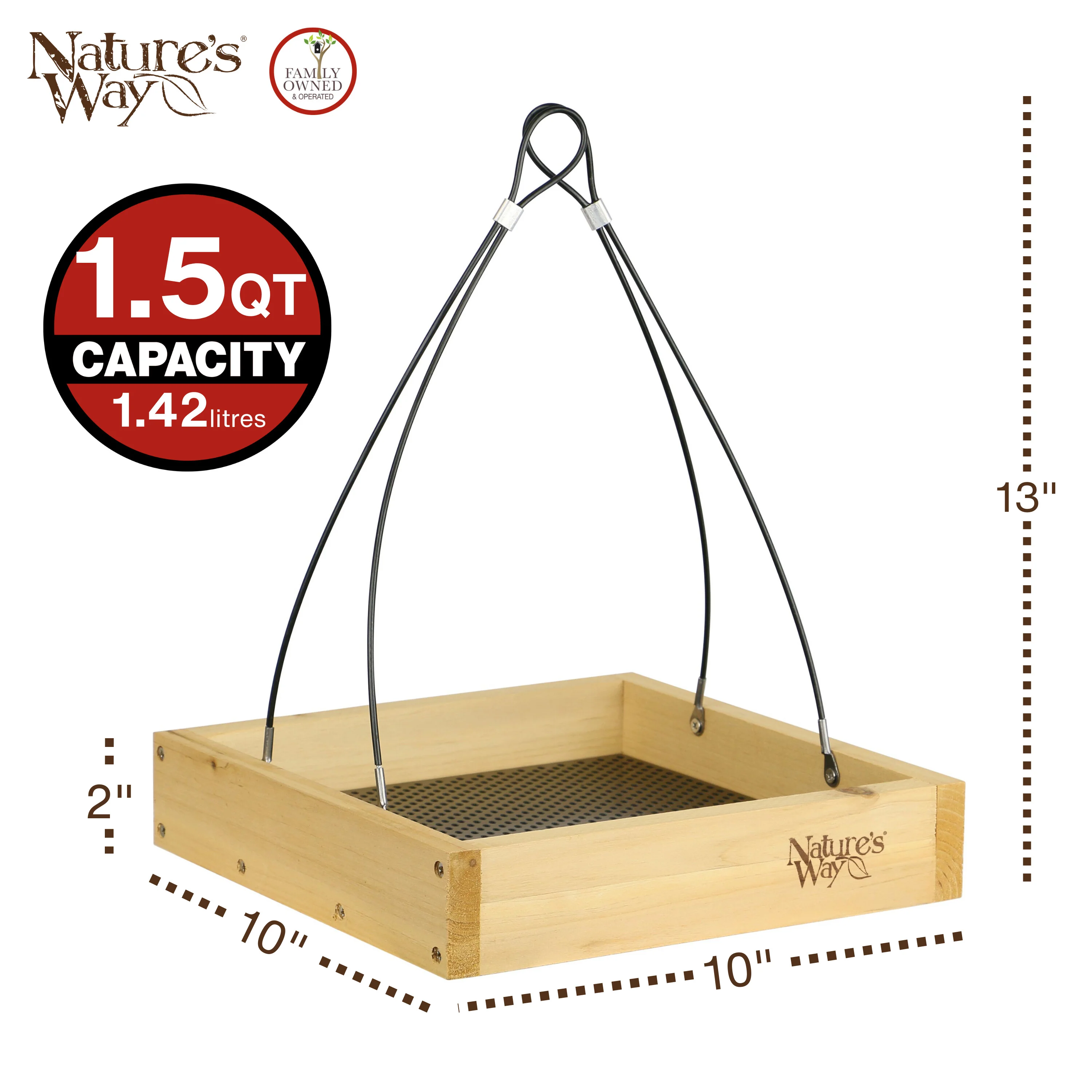 Cedar Hanging Platform Feeder - Image 2