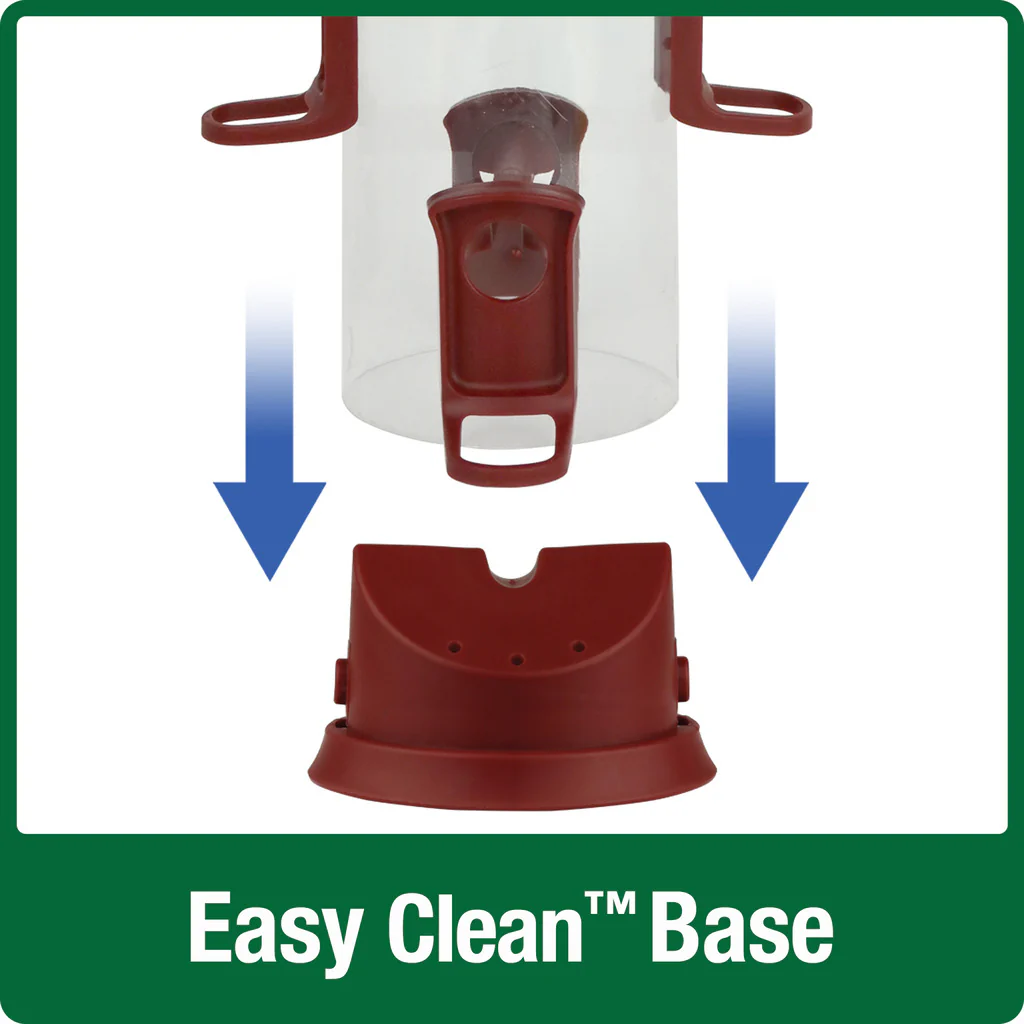 Large Plastic Tube Bird Feeder - Red - Image 3