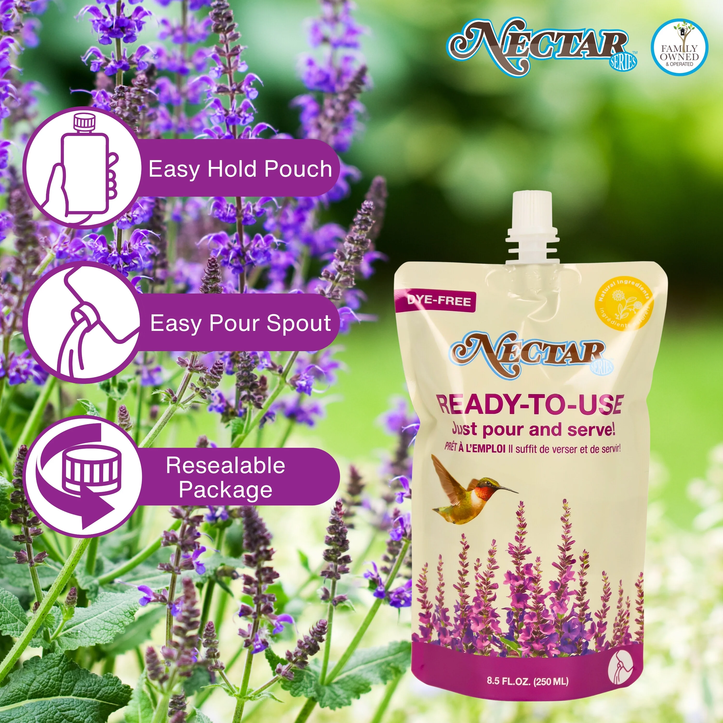 Nectar Series™ Ready-to-Use Clear Hummingbird Nectar, 8.5 oz - Image 3