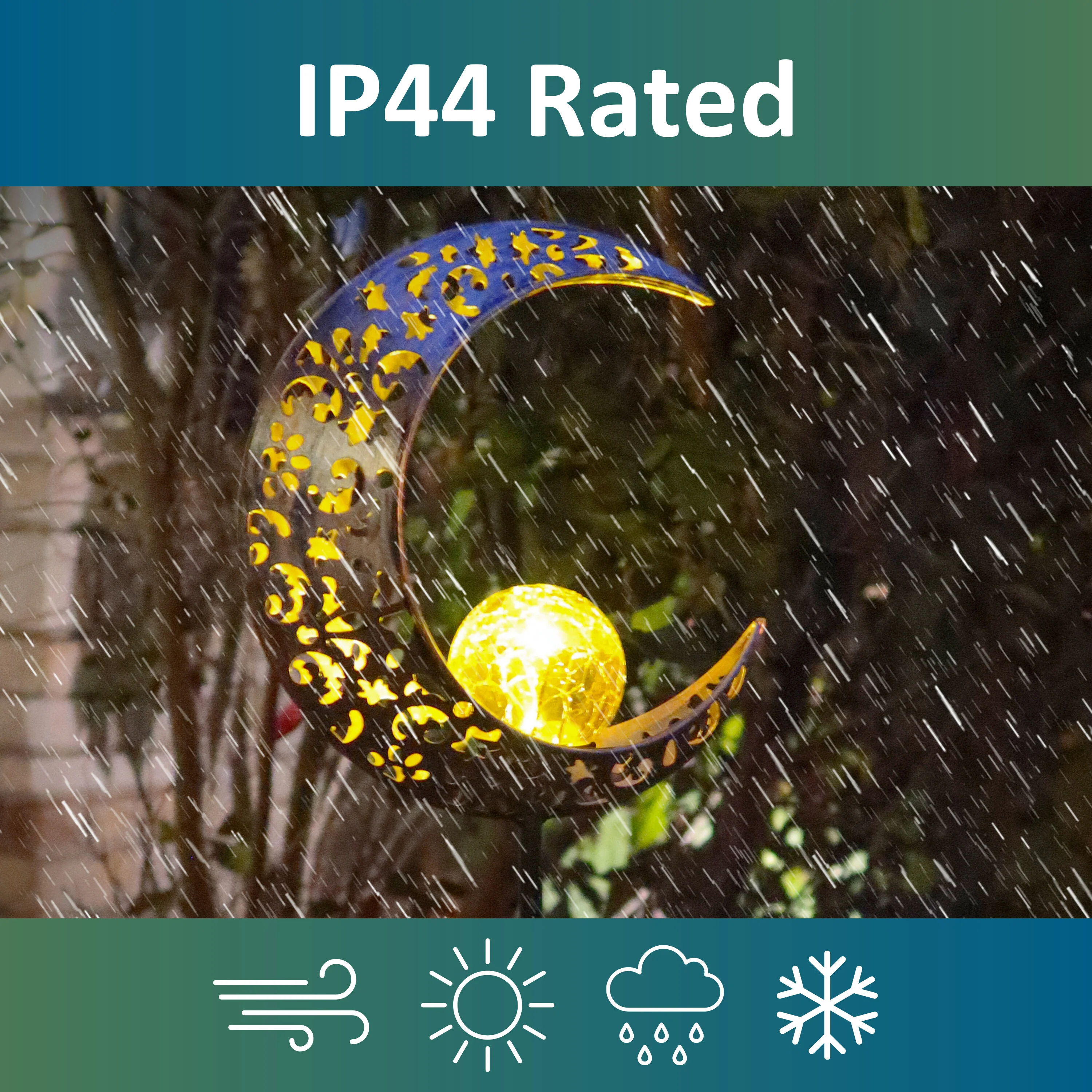 Solar LED Crescent Moon Garden Light - Image 5