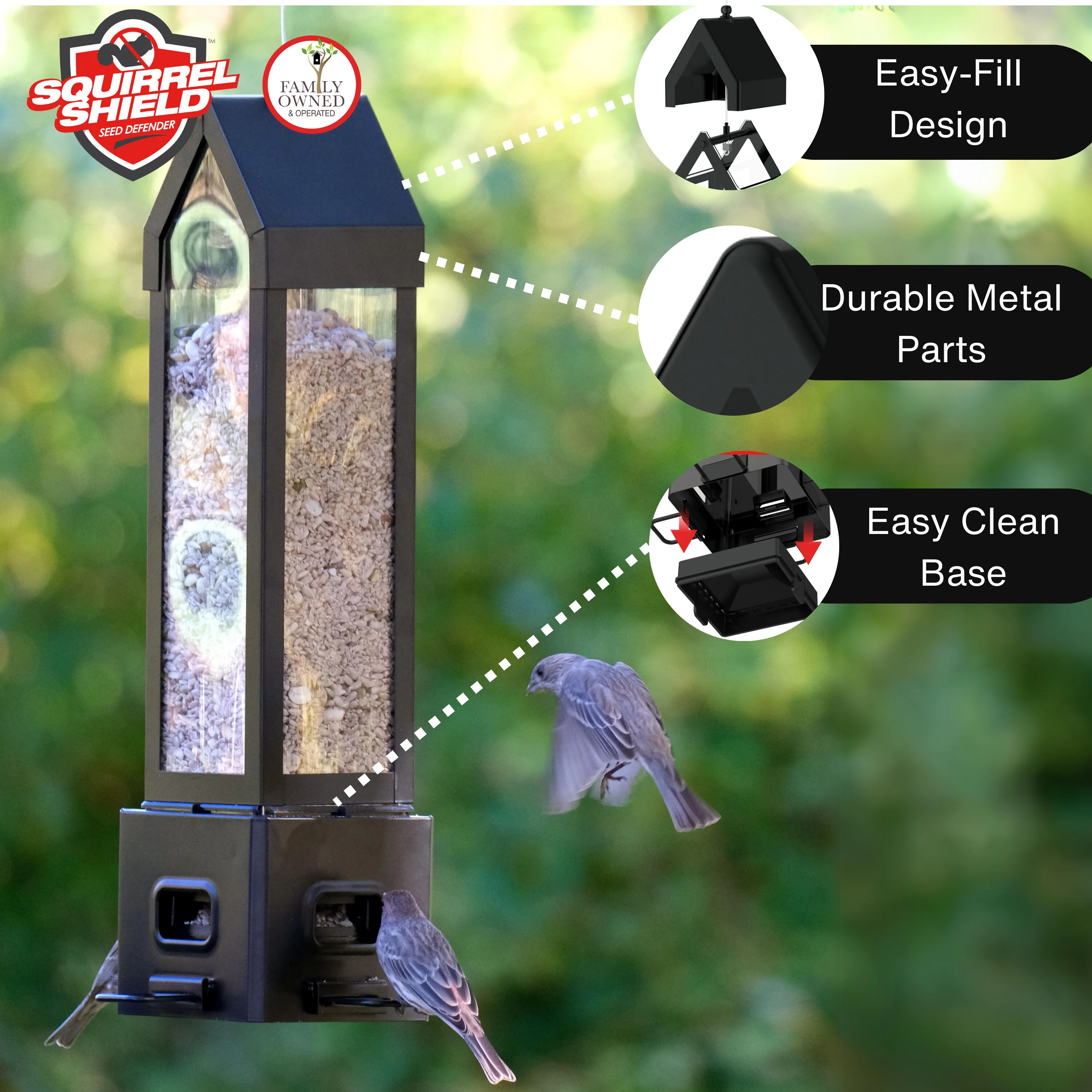 Squirrel Shield Choice Lantern Feeder - Image 3