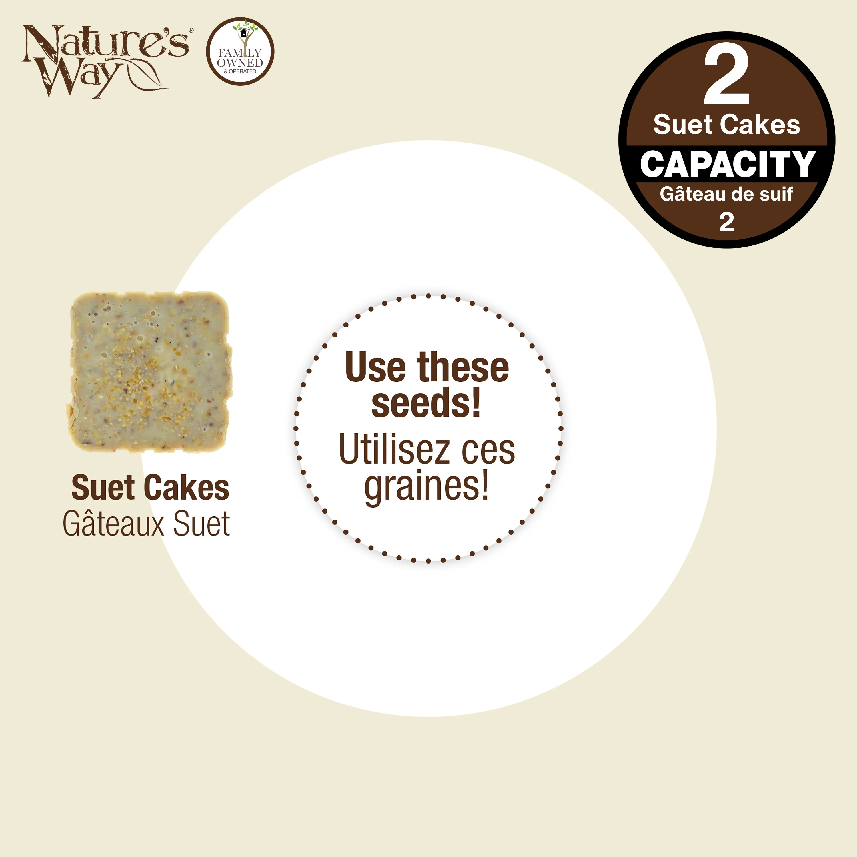 Metal Two Cake Suet Cage Bird Feeder w/ Roof - Two Cake - Image 6