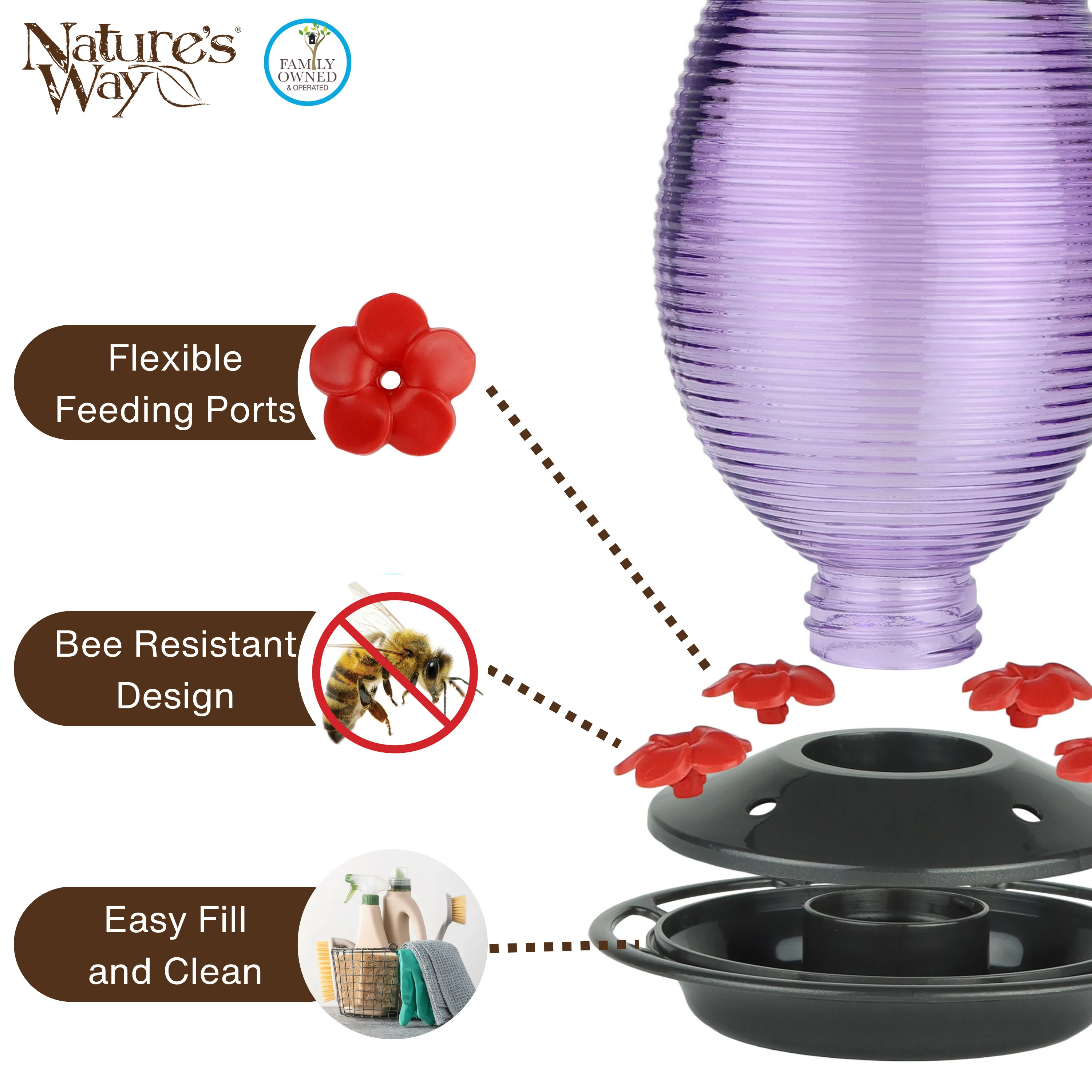 Twilight Dreams Antique Hummingbird Gravity Feeder - Image 5