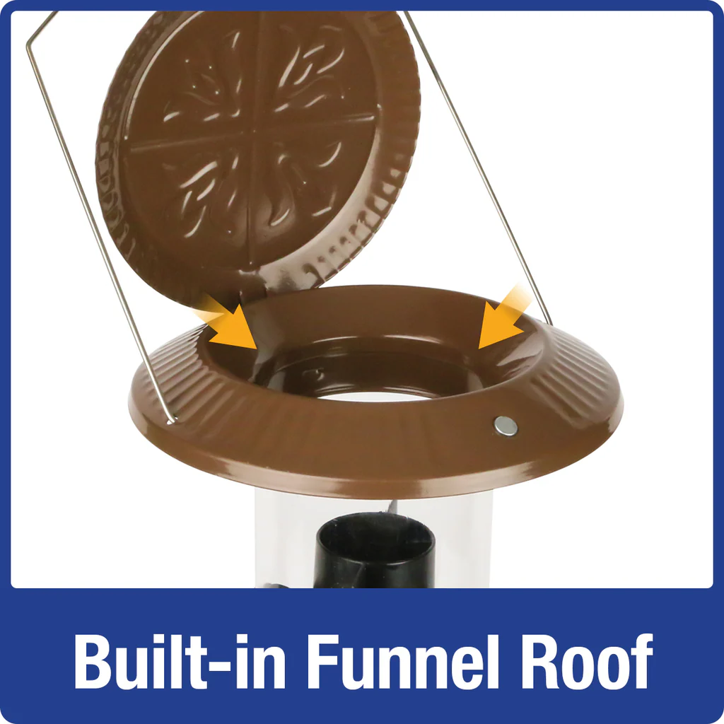 Wide Deluxe Funnel Flip-Top Tube Feeder - Image 3